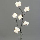 Flori de bumbac artificiale crem - 82 cm
